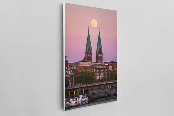 Leinwand | Vollmond über Bremen