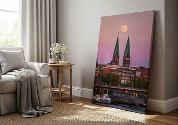 Wall Art | Full moon over Bremen