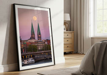 Wall Art | Full moon over Bremen