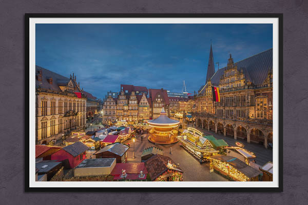 Poster / Kunstdruck | Weihnachtsmarkt in Bremen