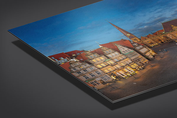 Metal Print | Market square of Bremen at night
