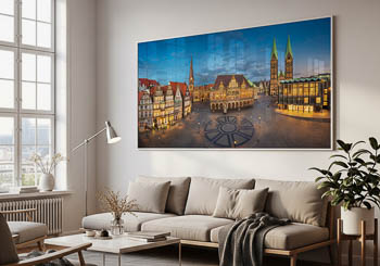 Wall Art | Market square of Bremen at night