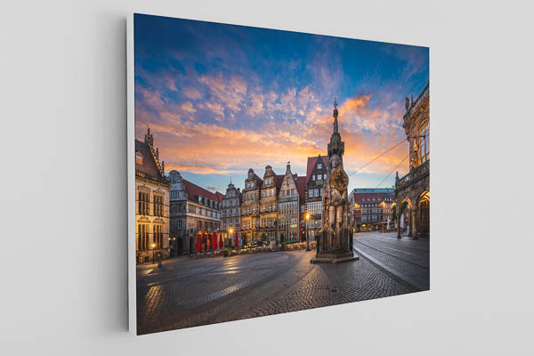 Leinwand | Marktplatz und die Roland-Statue in Bremen