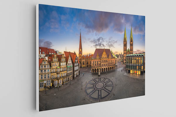 Canvas - Market square of Bremen at sunset