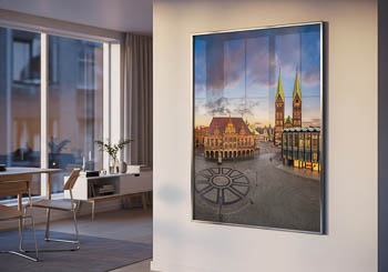 Wall Art | Market square of Bremen at sunset