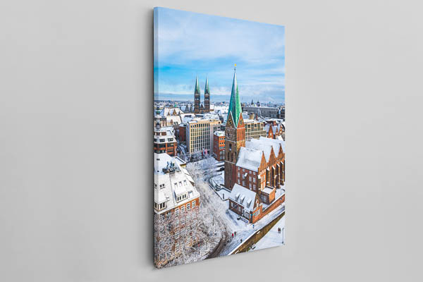 Leinwand | Altstadt von Bremen an einem Wintertag