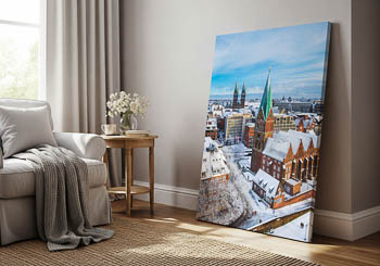 Wandbild | Altstadt von Bremen an einem Wintertag
