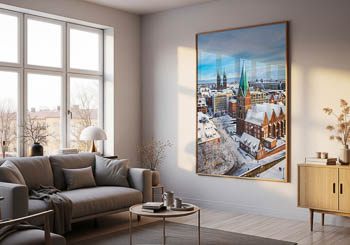 Wandbild | Altstadt von Bremen an einem Wintertag