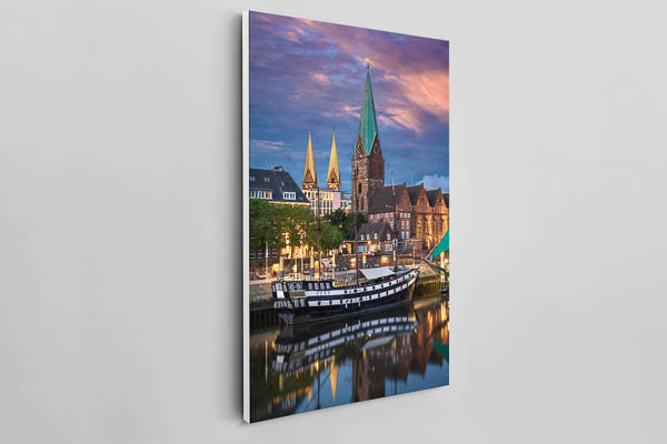 Leinwand | Abends in der historischen Stadt von Bremen