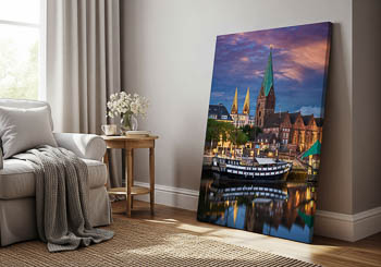 Wall Art | Evening in the historic town of Bremen
