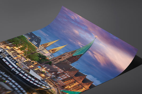 Fine Art Print | Evening in the historic town of Bremen