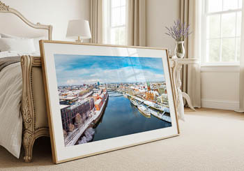 Wall Art | Schlachte in Bremen on a winter day