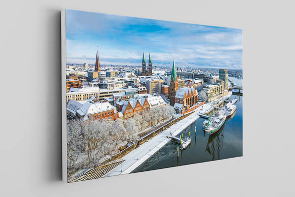 Leinwand | Schlachte in Bremen an einem Wintertag