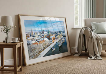 Wandbild | Schlachte in Bremen an einem Wintertag