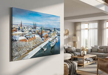 Wandbild | Schlachte in Bremen an einem Wintertag