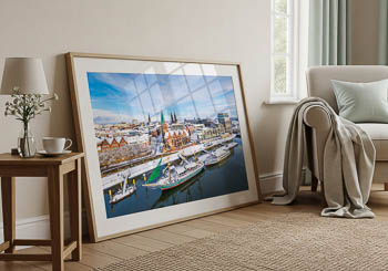 Wall Art | Schlachte in Bremen on a winter day