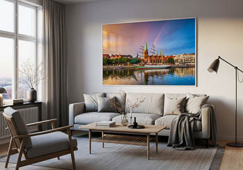 Wandbild | Regenbogen über der Schlachte in Bremen