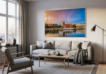 Wandbild | Regenbogen über der Schlachte in Bremen