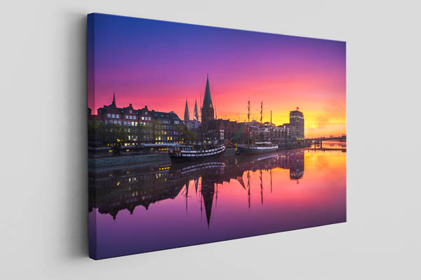 Leinwand | Sonnenaufgang an der Schlachte in Bremen