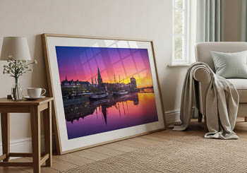 Wall Art | Schlachte in Bremen at sunrise