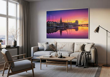 Wall Art | Schlachte in Bremen at sunrise