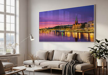 Wall Art | Schlachte in Bremen at sunset