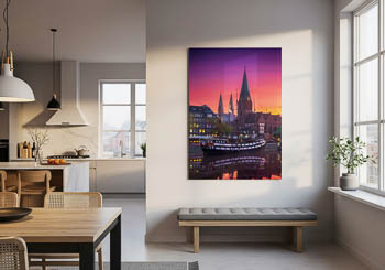 Wall Art | Schlachte in Bremen at sunrise
