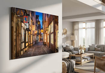 Wall Art | Schnoor in Bremen at night