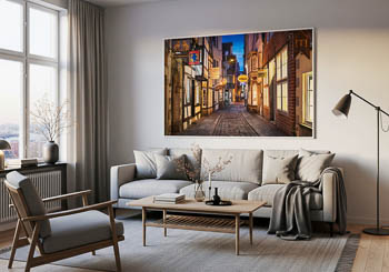 Wandbild | Schnoor in Bremen bei Nacht