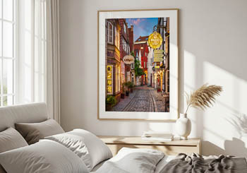 Wall Art | Schnoor in Bremen at night