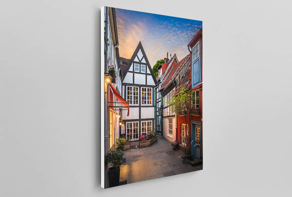 Leinwand | Sonnenaufgang im Schnoor, Bremen