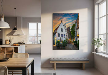 Wall Art | Sunrise in Schnoor, Bremen