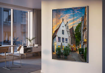 Wandbild | Sonnenaufgang im Schnoor, Bremen