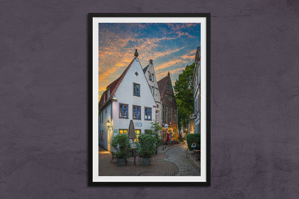Fine Art Print | Sunrise in Schnoor, Bremen