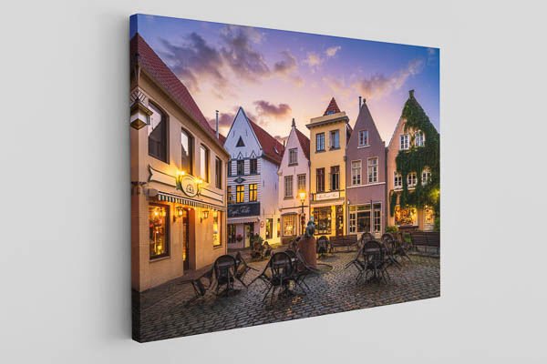 Canvas | Sunrise in Schnoor, Bremen
