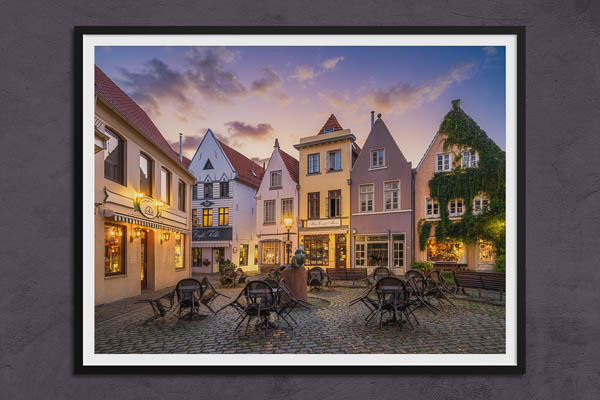 Fine Art Print | Sunrise in Schnoor, Bremen