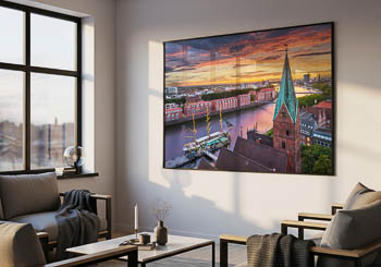 St. Martini Church in Bremen at sunset | Wall Art mockup