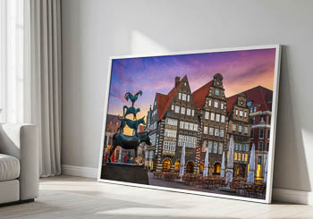 Wandbild | Die Bremer Stadtmusikanten in der Altstadt von Bremen