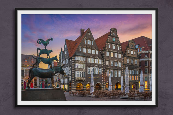 Fine Art Print | Town Musicians statue in Bremen