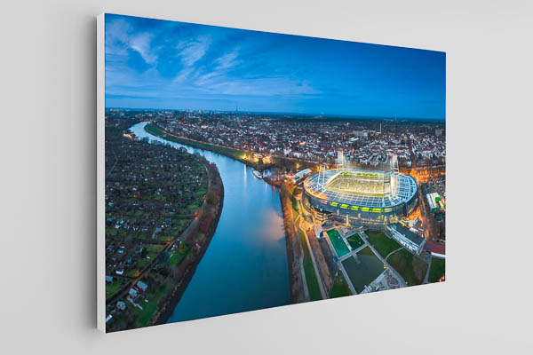 Canvas | Weserstadion at night in Bremen