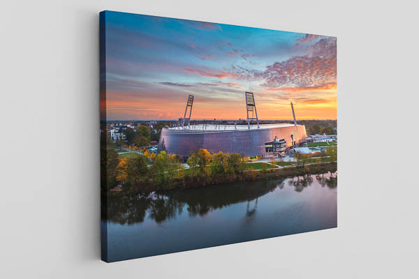 Canvas | Weserstadion at sunrise in Bremen