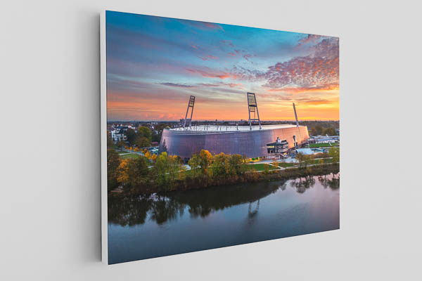 Canvas | Weserstadion at sunrise in Bremen