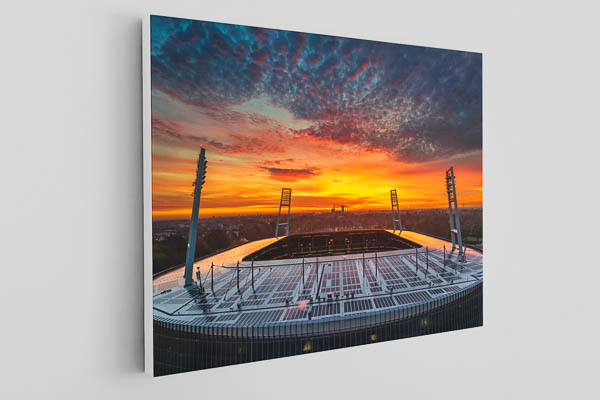 Leinwand | Weserstadion bei Sonnenaufgang in Bremen