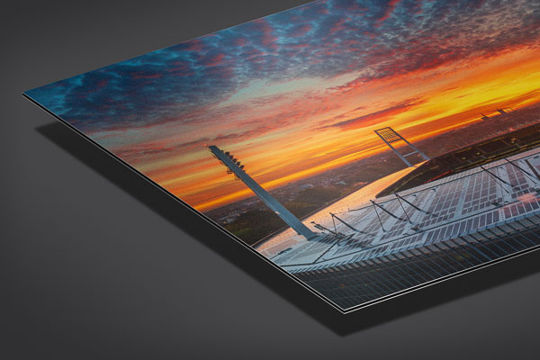 Alu-Dibond | Weserstadion bei Sonnenaufgang in Bremen