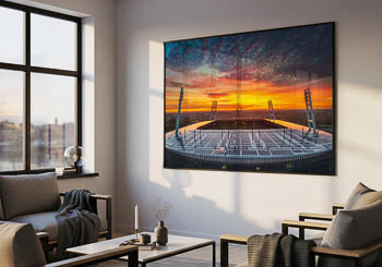 Wall Art | Weserstadion at sunrise in Bremen