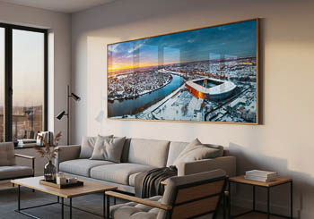 Wandbild | Weserstadion in Bremen bei einem Wintersonnenuntergang