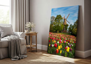 Wall Art | Tulips at the windmill in Bremen