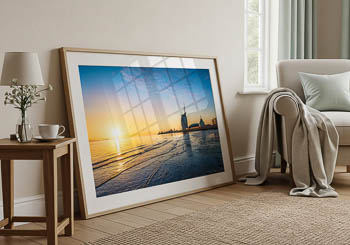 Wall Art | Sunset at the coast in Bremerhaven