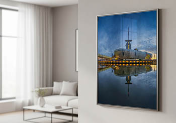 Wandbild | Klimahaus in Bremerhaven bei Nacht