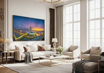 Wandbild | Panorama vom Klimahaus in Bremerhaven